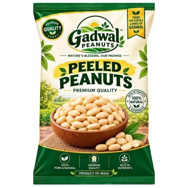 Pealed Peanutes Gadwal Premium Peeled Peanuts